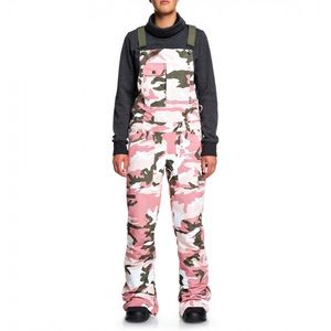 DC Collective Bib Dusty Rose Camo Snowboard Overalls Bib